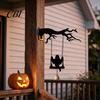 Even Color Filling Halloween Decor Wall Mounted Hanging Bell, Clear Sound Ghost/Bat Decorative Carved Dinner Bell for Outdoor Front Door Garden Porch