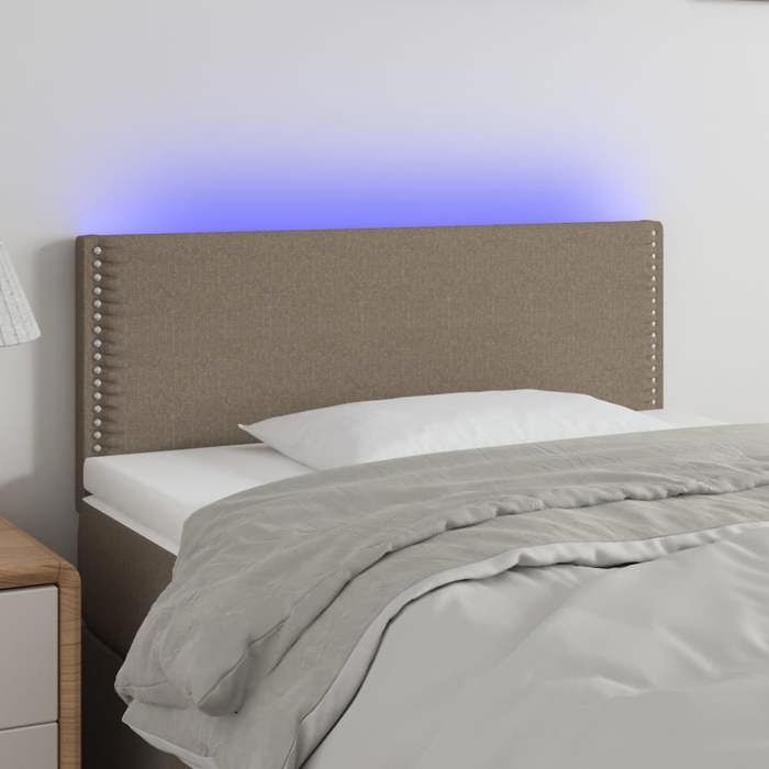 VidaXL LED Headboard Bedroom Furniture Single Bed Accessory Headboard Interior Taupe 3121458