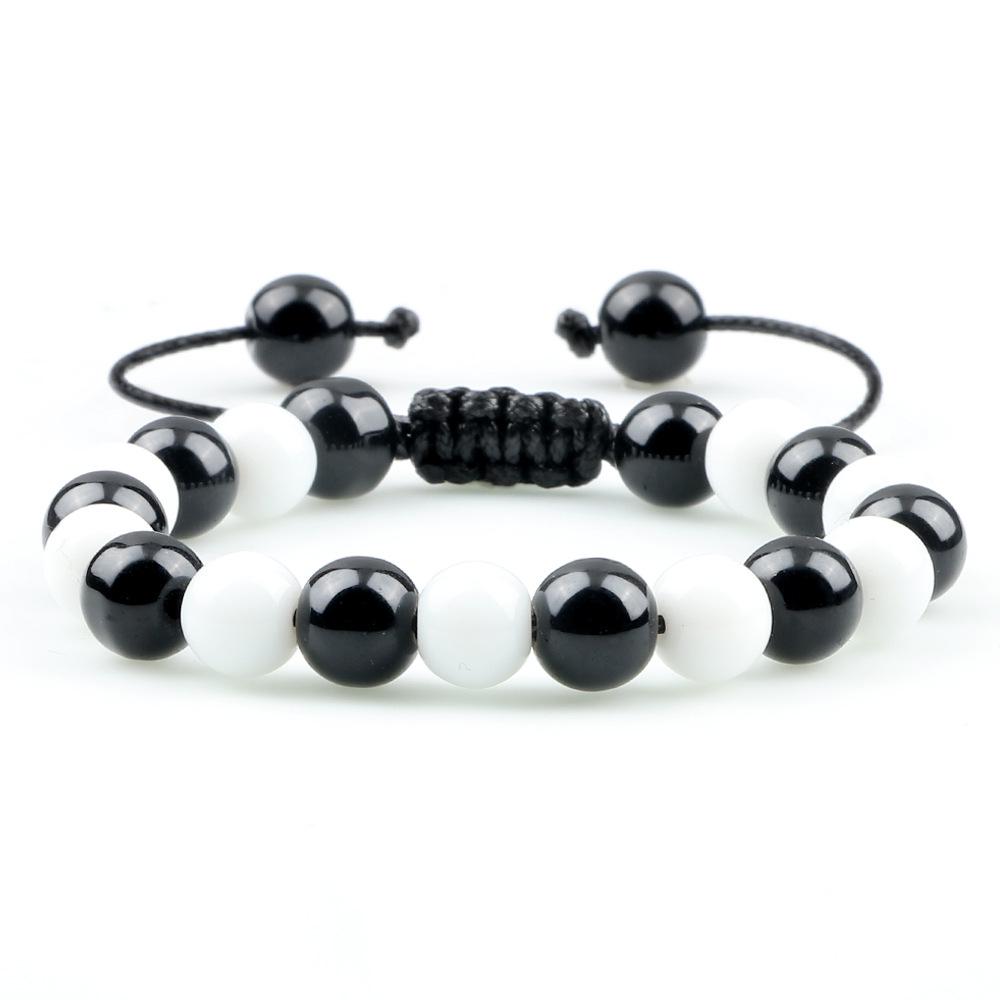 European-American Creative Tiger Eye  Lava Stone Beaded Yoga Bracelet