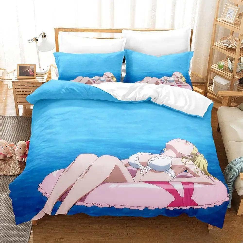 Tomo-chan Is a Girl! Bedding Set Single Twin Full Queen King Size Bed Set Adult Kid Bedroom Duvet Cover Set Anime Bed Sheet Set