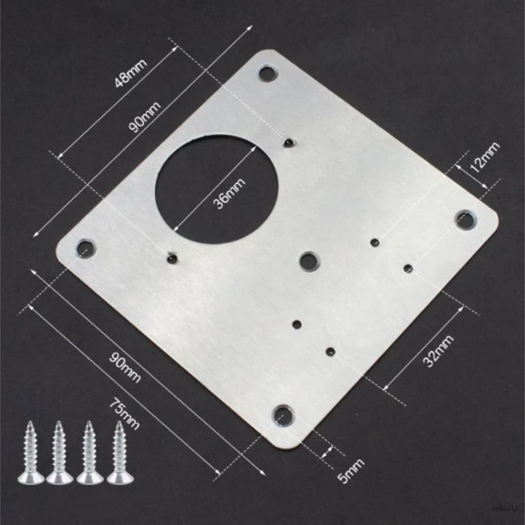 Stainless Steel Cabinet Door Hinge Repair Plate Silver