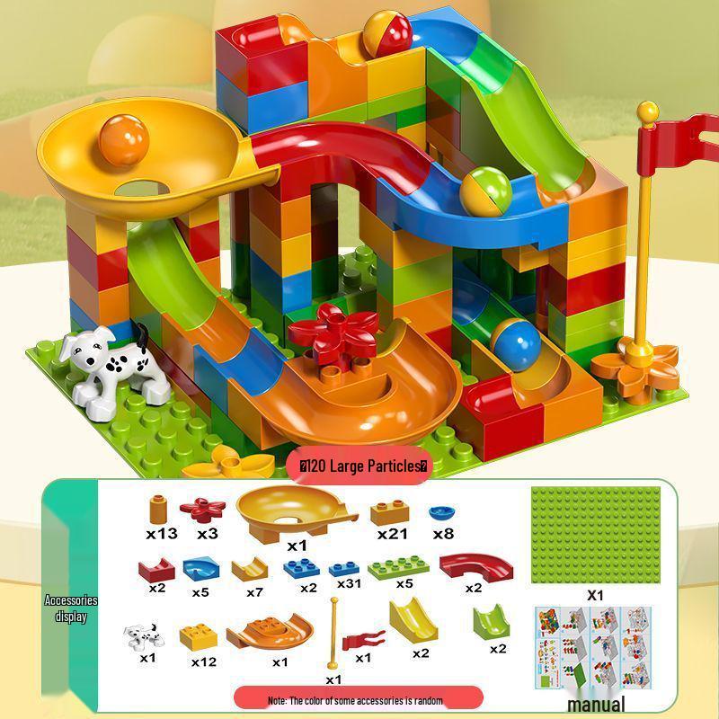 

Large Particle Slide Building Toy for Girls Ages 3-6, Compatible with L High Boy Model Large Particle Slide