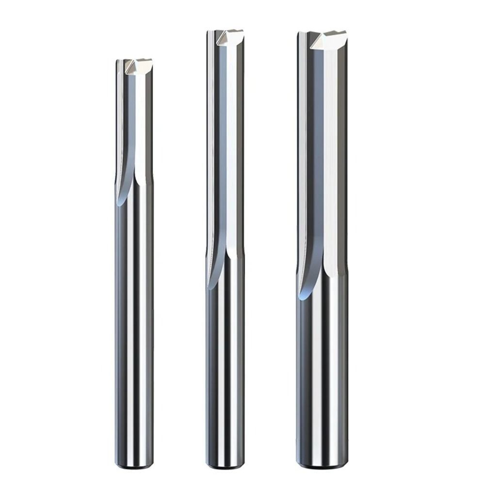 4/6mm Shank 2 Flute End Mill Tungsten Carbide CNC Router Bit Straight Slot Milling Cutter