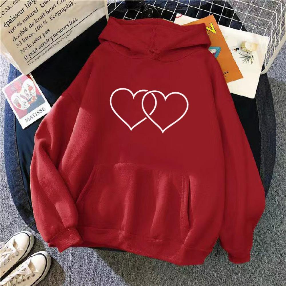 2025 autumn and winter new Korean version with hat and velvet couple's casual loose top jacket couple's hoodie