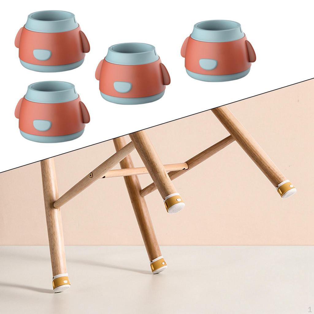 Leg Tip Pad Anti-Skid 4Pcs for Hardwood Floor Outdoors Chair