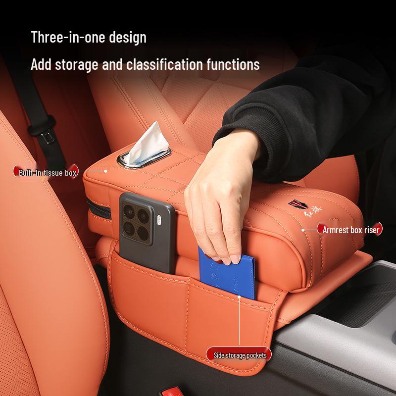 Universal Center Console Riser Pad Storage for Hongqi HS7 PHEV/H5 HQ9 All Models (Four-Season Use)