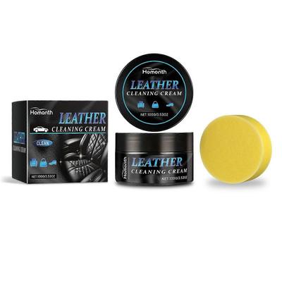 Automotive Leather Care Cream, Automotive Interior Leather Maintenance Decontamination Cleaning Care Cream Less