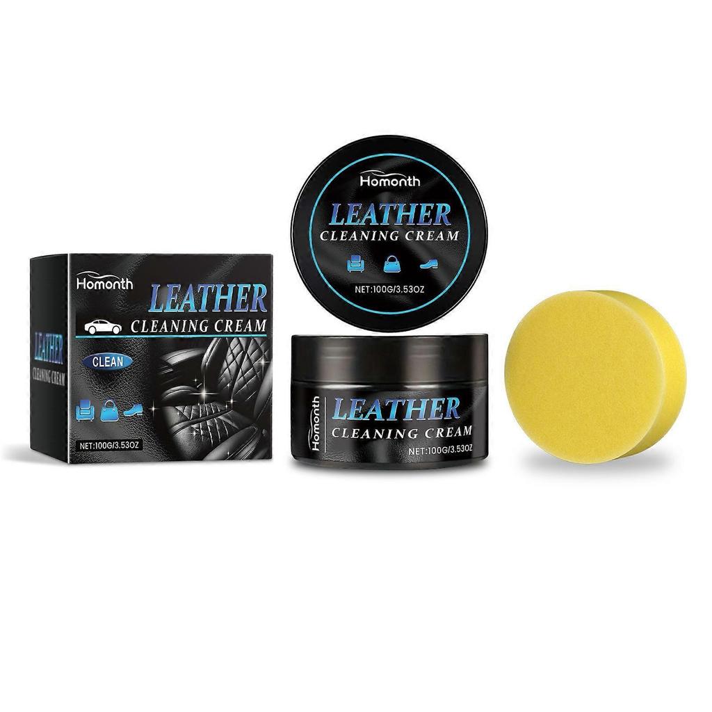 Automotive Leather Care Cream, Automotive Interior Leather Maintenance Decontamination Cleaning Care Cream Less