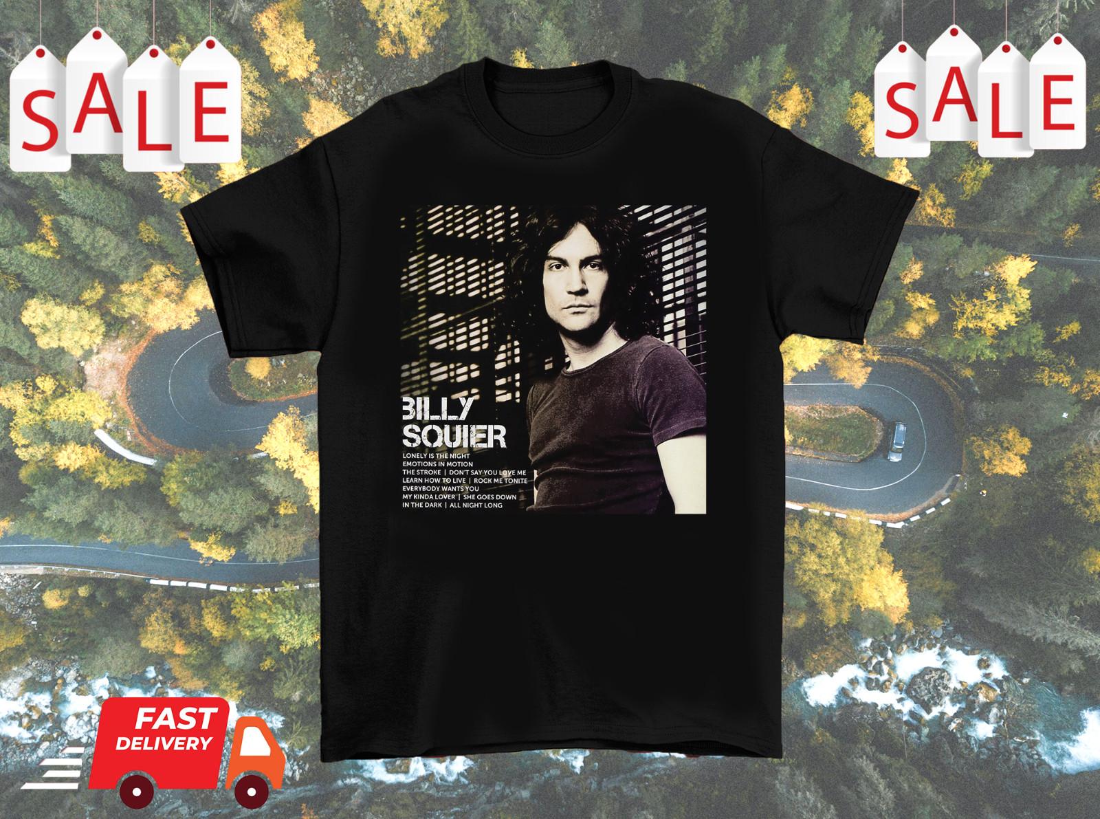 Billy Squier Album Lonely Is The Night Unisex Cotton T-Shirt Full Size XXXL