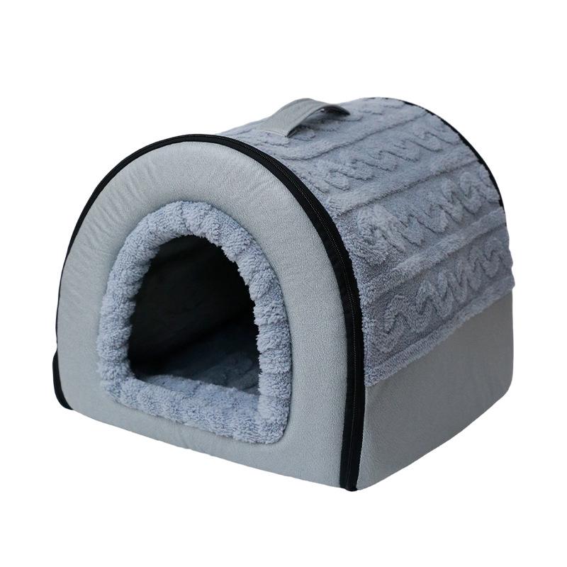 Universal Enclosed Cat Bed: Thick, Warm, Washable Nest for Deep Sleep