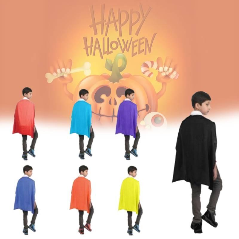 Short Kids Halloween Cloak For Stage Performance And Cosplay In Vibrant Colors