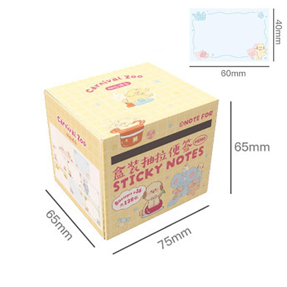 128 Sheets Aesthetic Stationery Pull-Out Label Stickers Writable Memo Pad Student