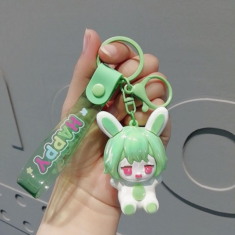 

Cartoon Pvc Charming Electroplated Lightning Rabbit Keychain For All Ages StyleZ