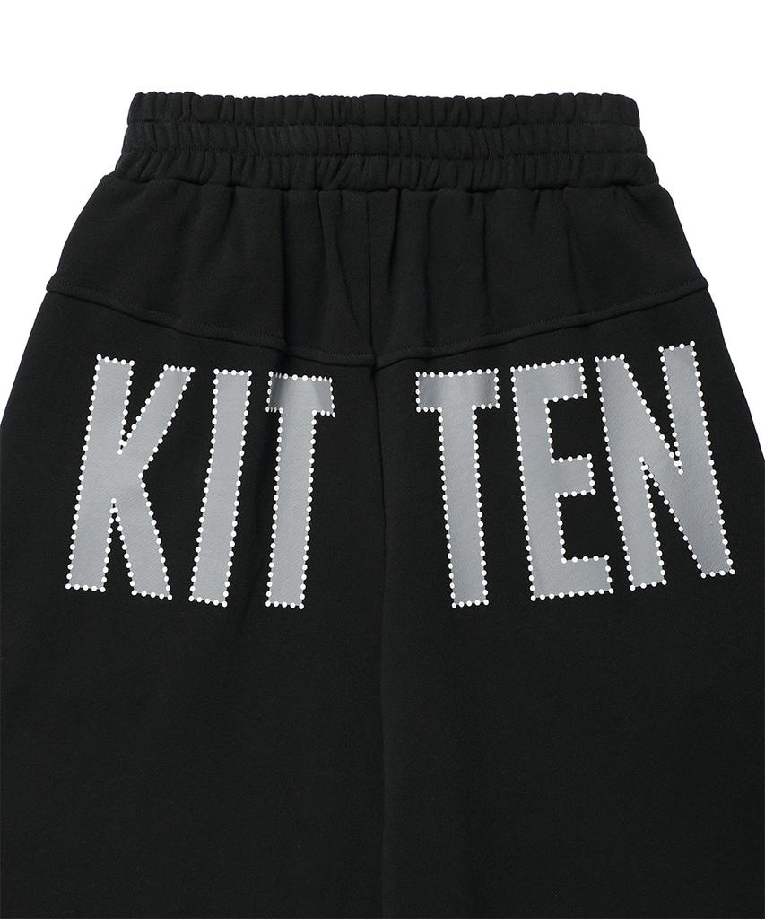 CAVISH Kitten Wide Sweat Pants Black(Cv2Gffpa03A)
