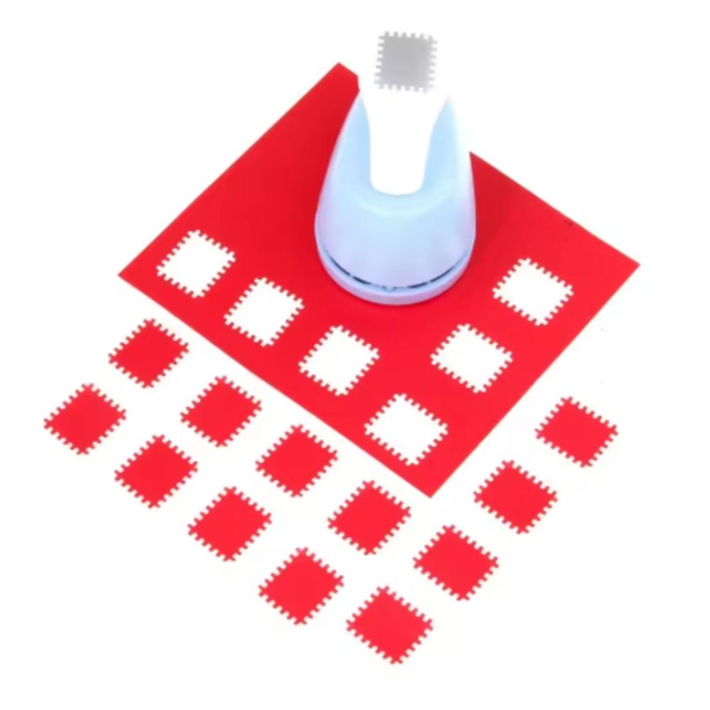 Craft Punch Stamp Shape Embossing Machine Round Hole Puncher Toothed Design Embosser