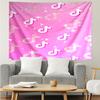 1PC Neon Tik-tok Logo Art K-pop music group Tapestry Accessories for Bedroom,Livingroom, dormitory Room Wall Decor Fan Birthday Gifts
