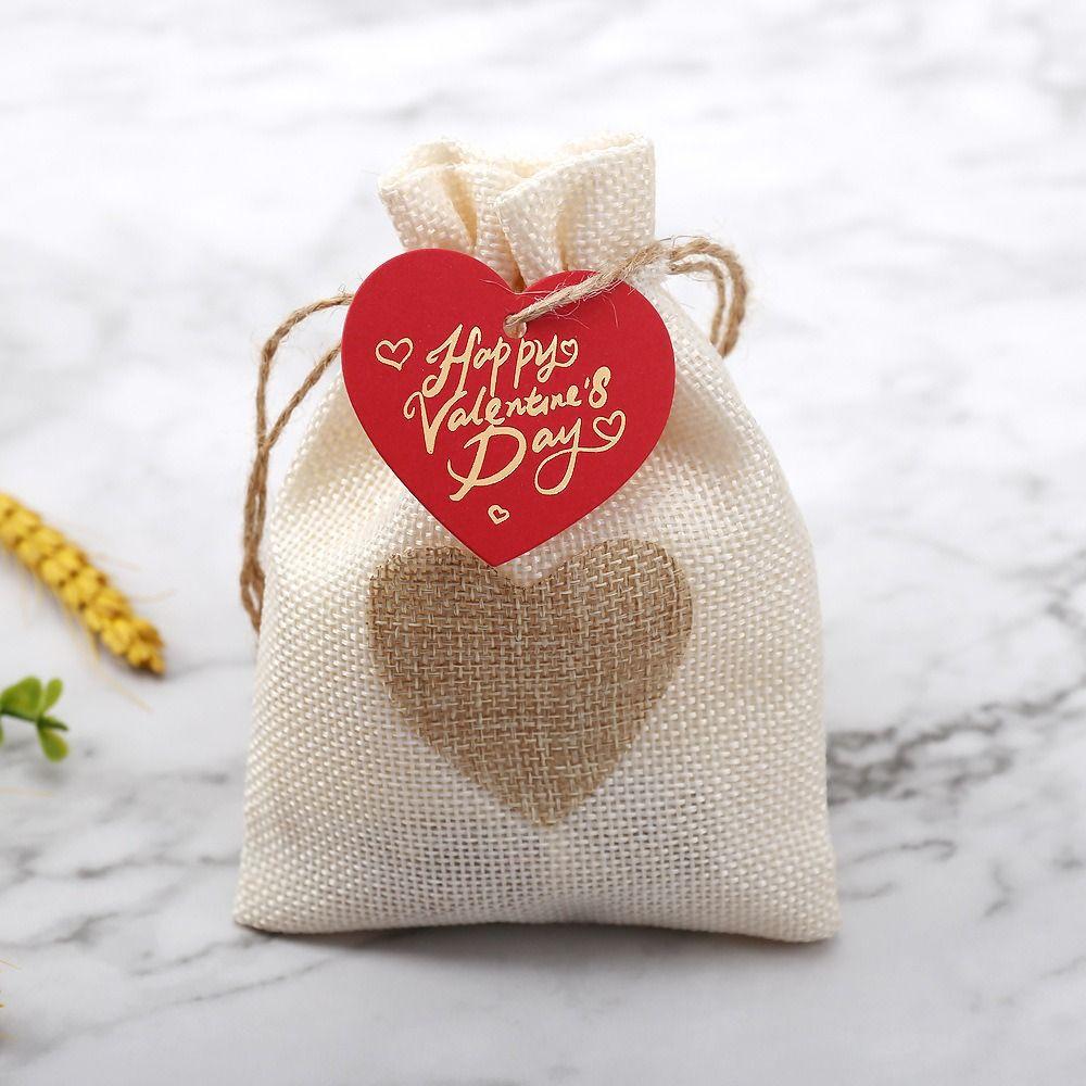 100pcs Heart Shaped Cards Valentine's Day Tags Hanging Decoration DIY Crafts Cake Decor Tag White Red Paper