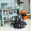 Atmosphere Creating Props Halloween Witch Hat Pumpkin Decor Metallic Rain Curtain Door Hanging Ornament for Creepy Holiday Party Spooky Festive Home