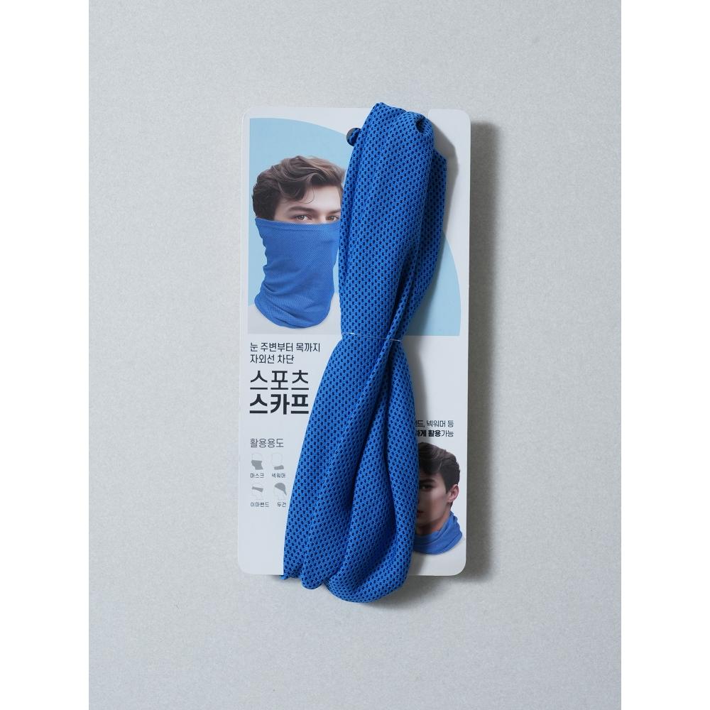 Daiso Sports Schal Uni Blau