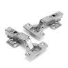 Pair Trailer Cabinet Hinge Spring Buffer Adjustable Cold Rolled Steel for Wardrobe Kitchen