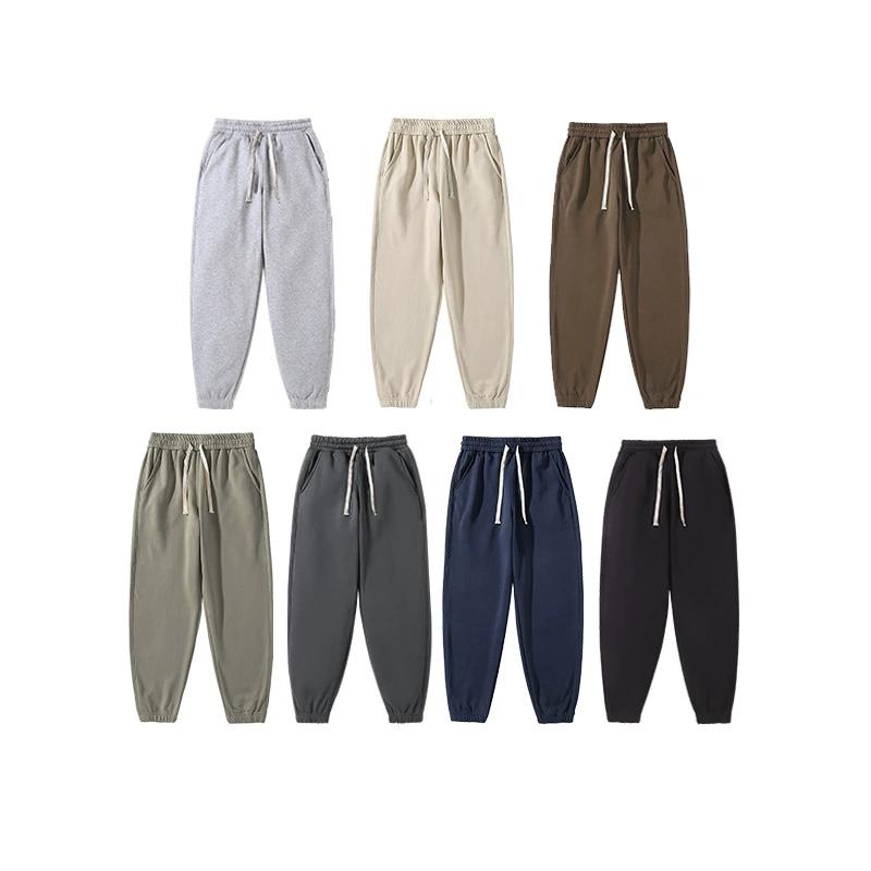 Cotton Twill Baggy Casual Jogger Pants Men Anti-wrinkle Work Wear Trousers Outdoor Sport Sweatpants Breathable Knitted