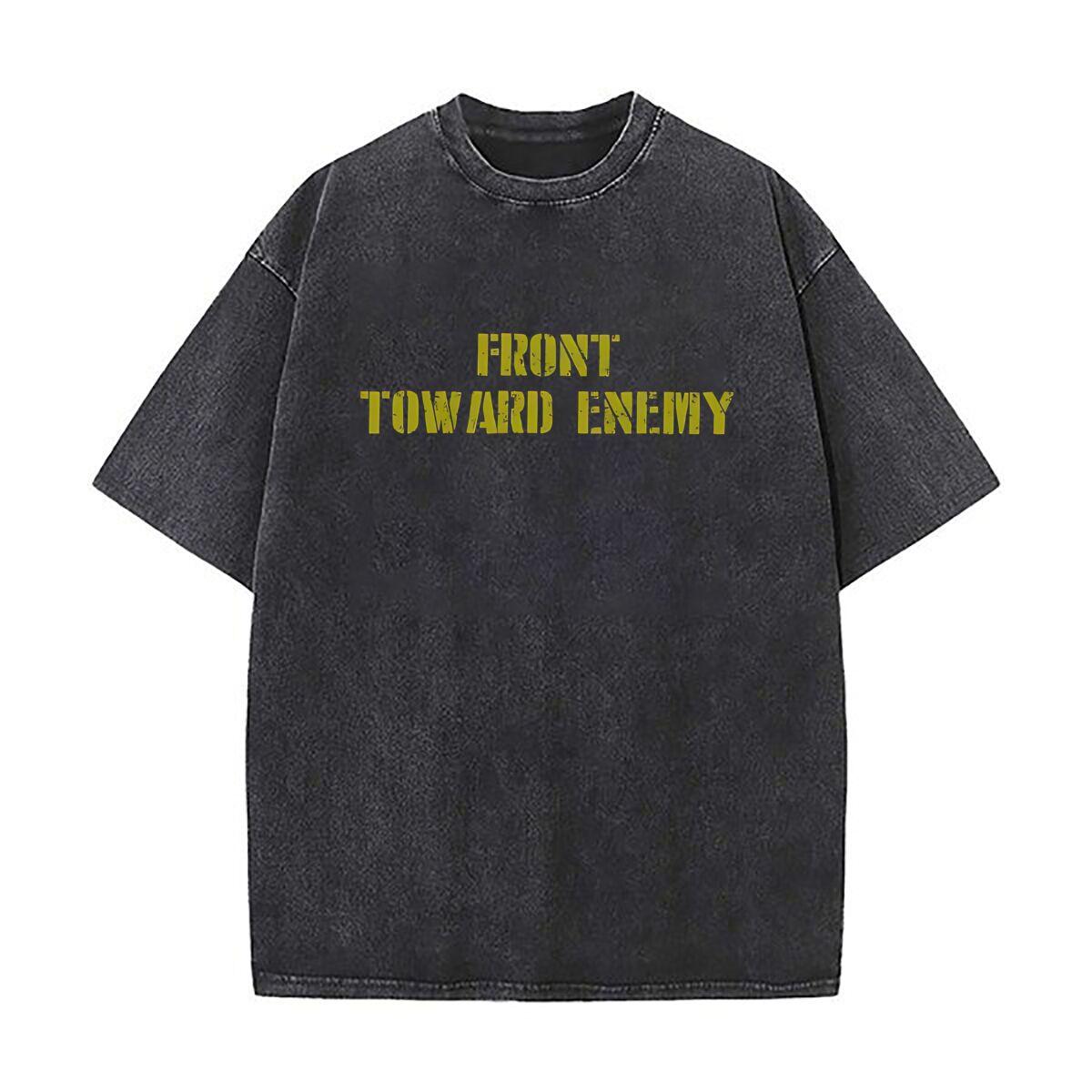 

Enemy Grit Front Toward Vibe Mens Summer Tee Cotton Retro Washed TShirt S