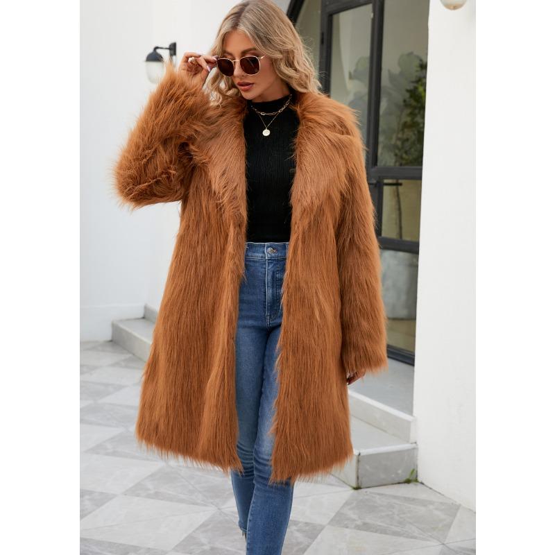 

Imitation fur coat made of fur coat coat imitation fox fur coat suit collar coat 3XL