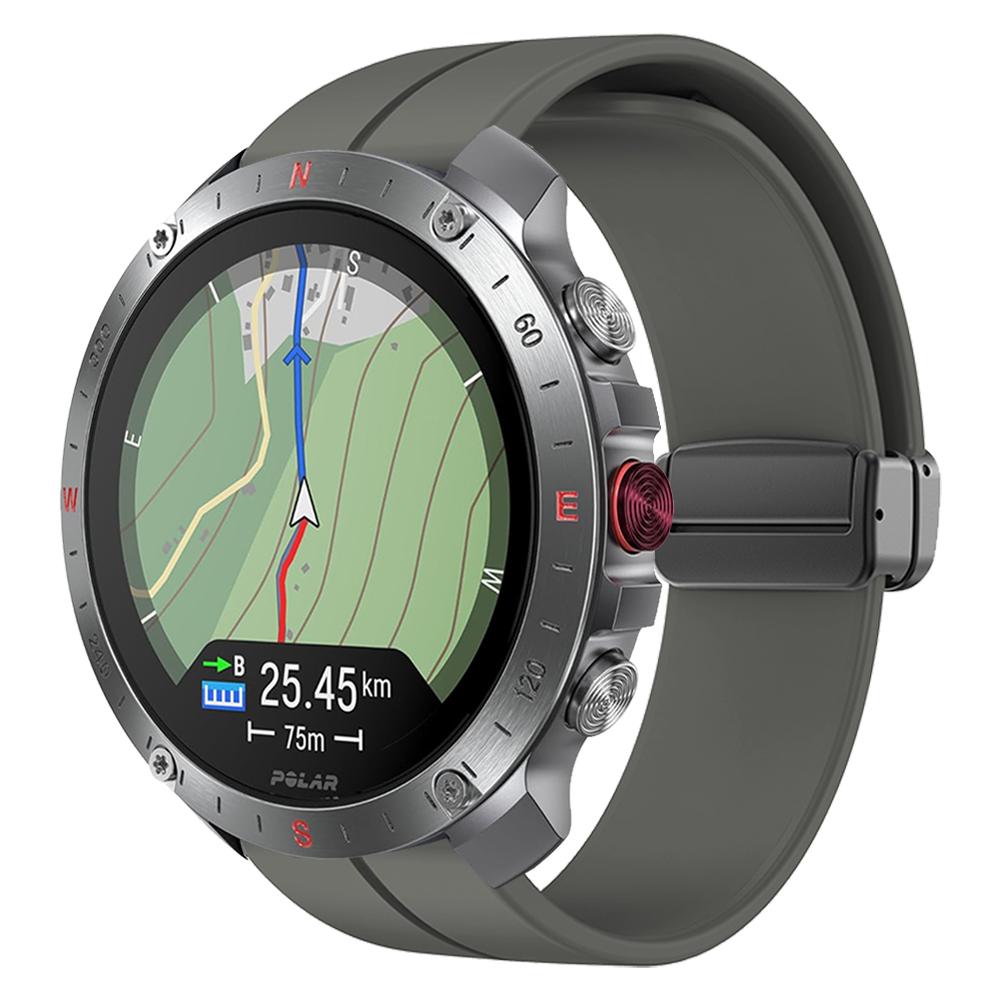 22mm 20mm Magnetischer Verschluss Silikon-Armband für POLAR Grit X2 Pro Titan / Vantage V3 M M2 / Ignite 3 2/Pacer / Unite Armband