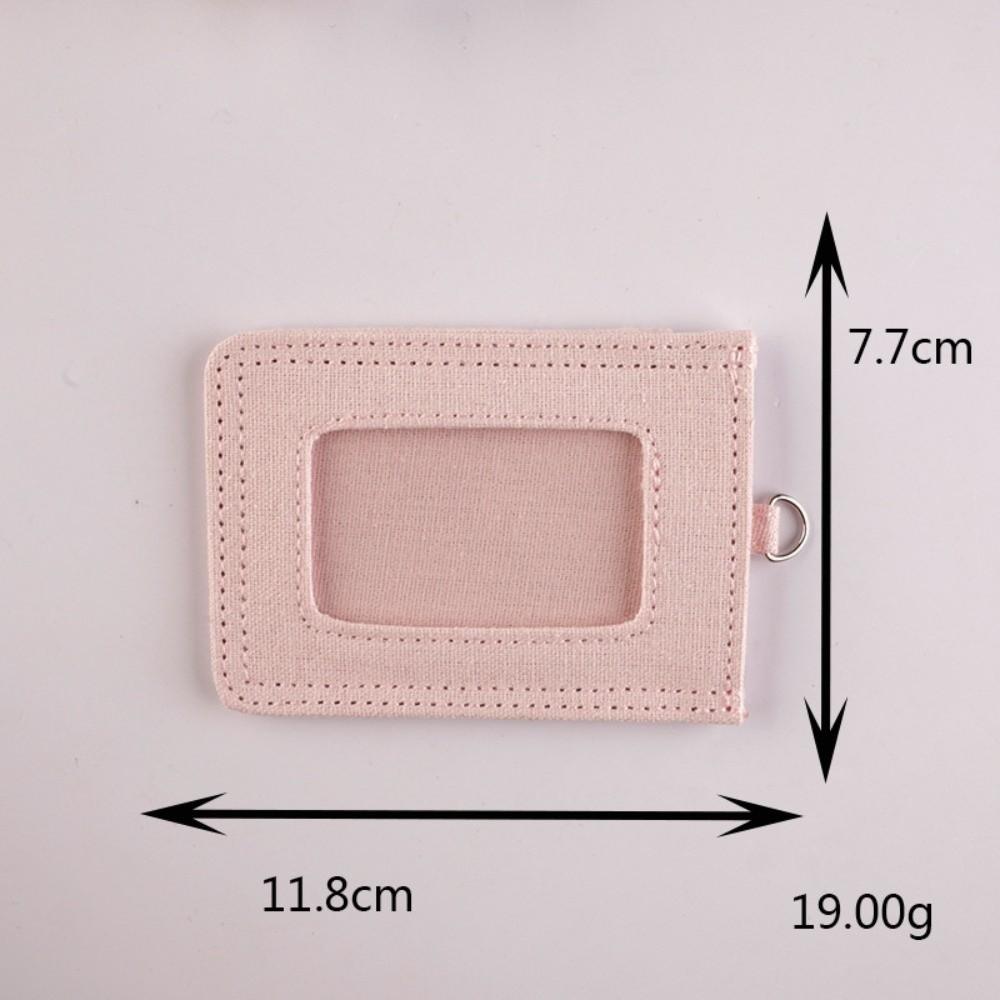 Fashion Canvas ID Badge Card Holder Card Storage Solid Color Card Holder Case Multi-Functional Credit Card Holder Work ID