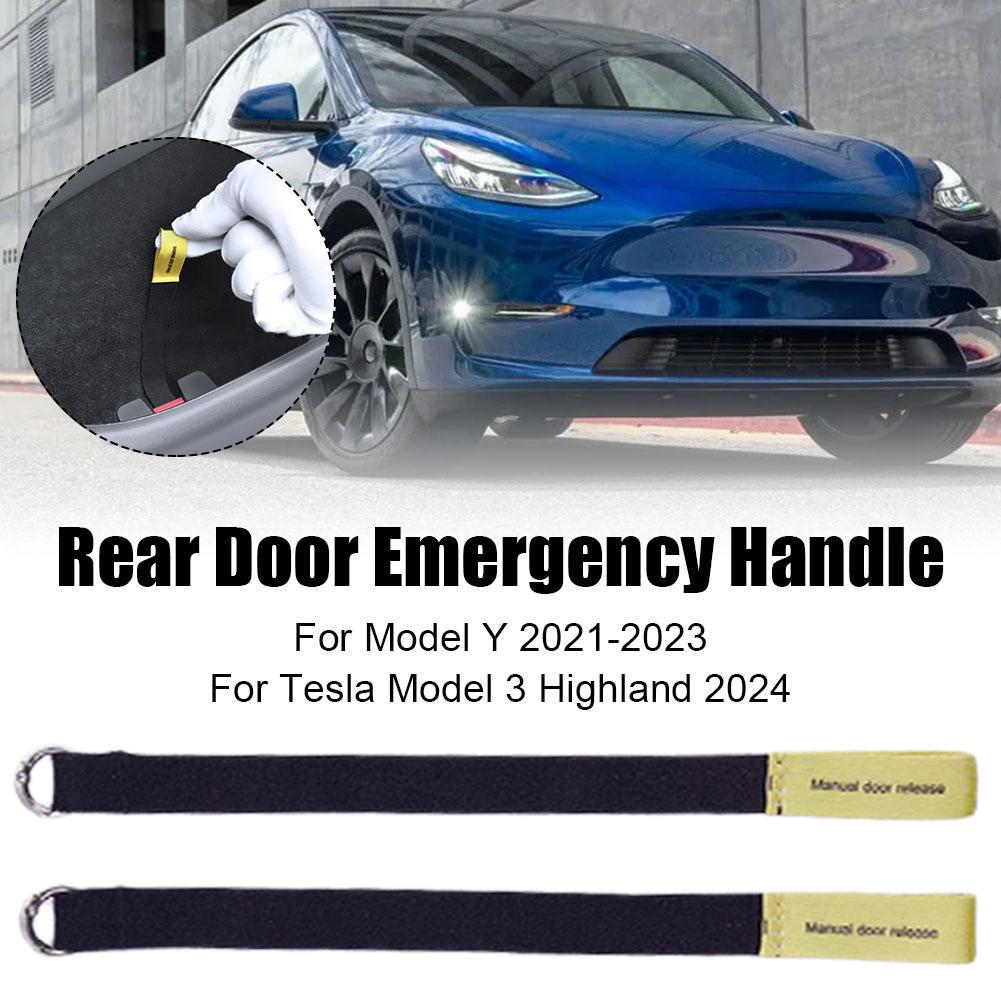 Rear Door Mechanical Switch Extended Car Door Emergency Handle Manual Door Release Emergency Puller Button For Tesla Model Y