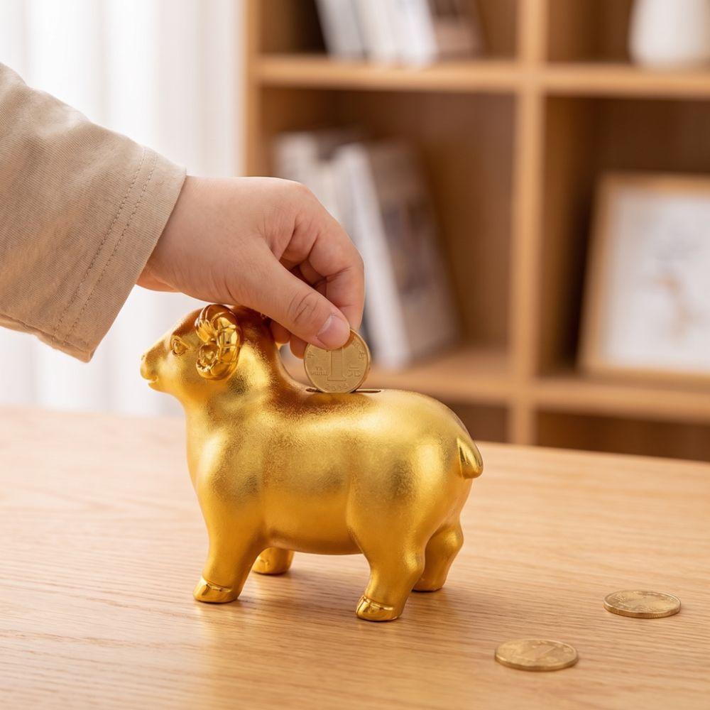 Mascot Zodiac Goat Ornaments Good Luck Lamb Money Jar Cute Sheep Piggy Bank Home