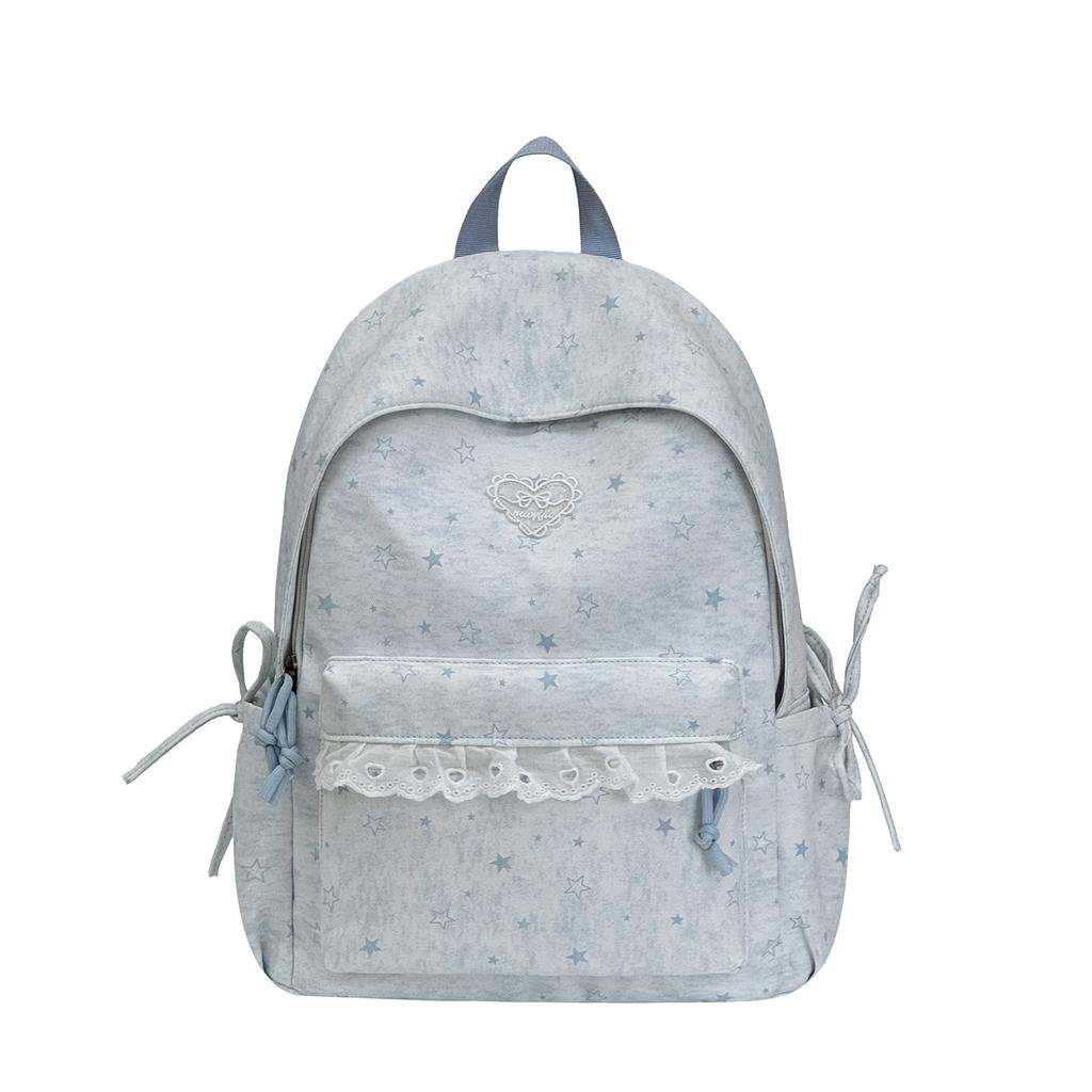 Schoolbag new schoolbag female Korean version ins literary small fresh wind junior high school student backpack large capacity casual backpack