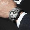 Montre HAOFA Tourbillon Mécanique à remontage manuel Phase de lune GMT Montre Luxe Élégante Verre Saphir Cadeau Populaire pour Hommes Hommes Hommes