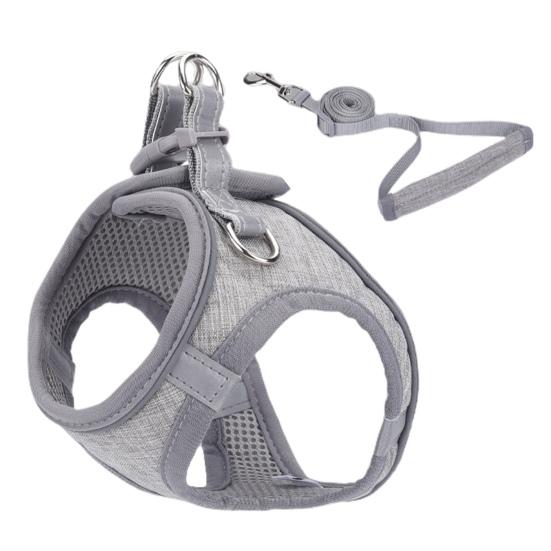 Pet Vest Leash Set Reflective Strip Anti-escape Breathable Dogs Chest Strap Traction Rope Kit