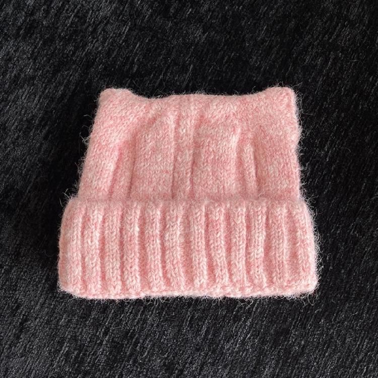 Crochet Devil Ear Hat for Women and Girl Popular 2000S Beanies Hat Soft Pullover Hat for Daily Use Outdoor Winter Headpiece