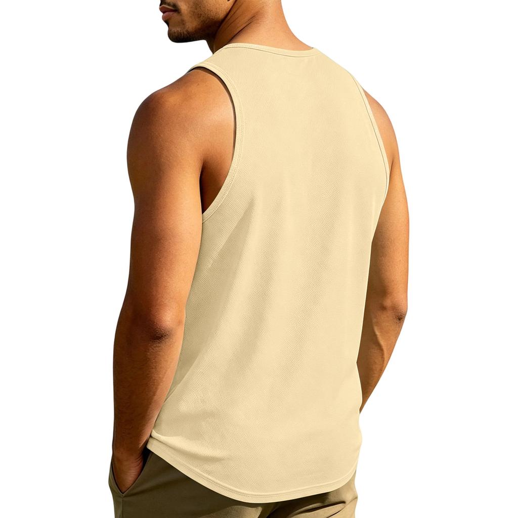 Men's Sleeveless Tank Top Lightweight Athletic Fitness Quick Dry Breathable Muscle Shirt Summer Workout Gym Vest