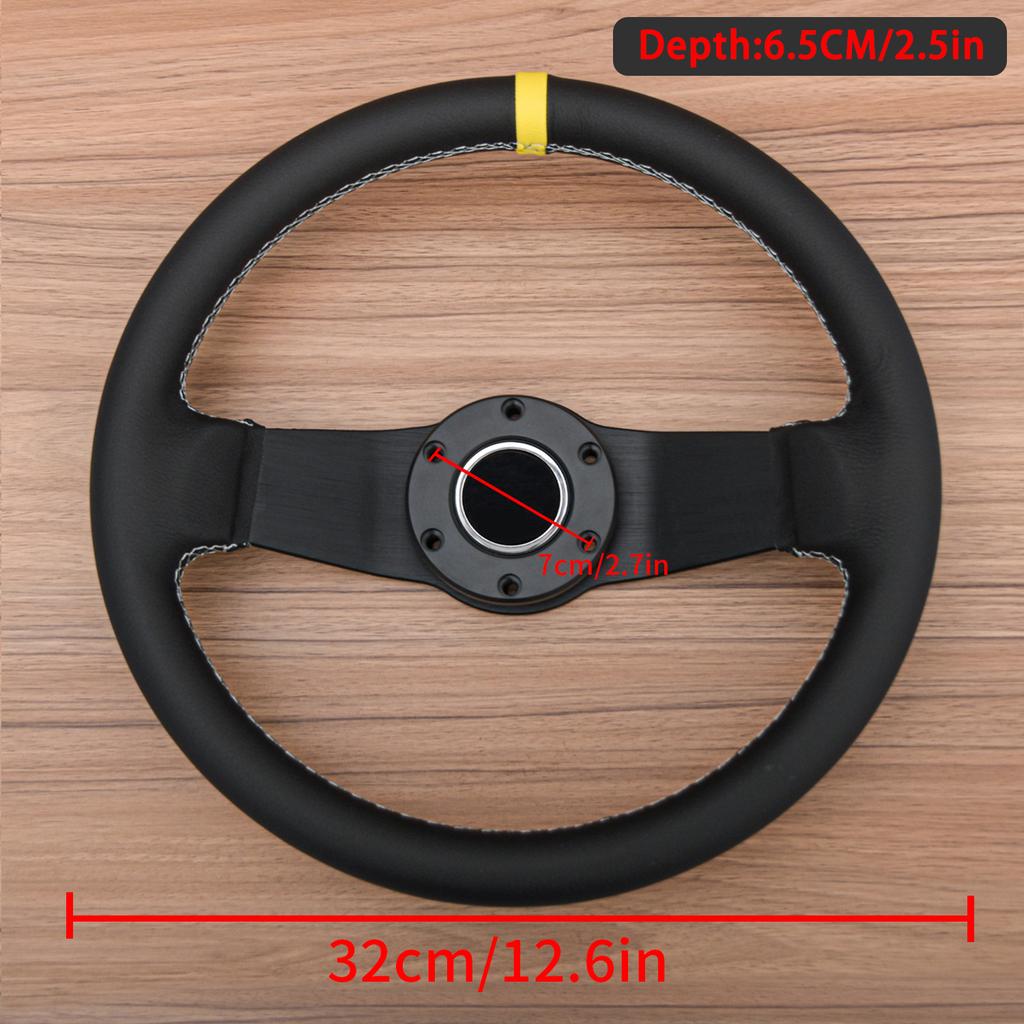2 Spoke Blue Spoke Rally PVC Steering Wheel JDM Racing Sport Car Steering Wheel