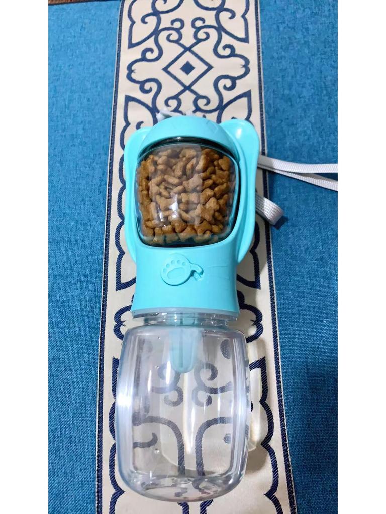 Dual Pet Water & Food Bottle: Portable 2-in-1 Outdoor Drinking Cup & Feeding Bowl for Dogs & Cats