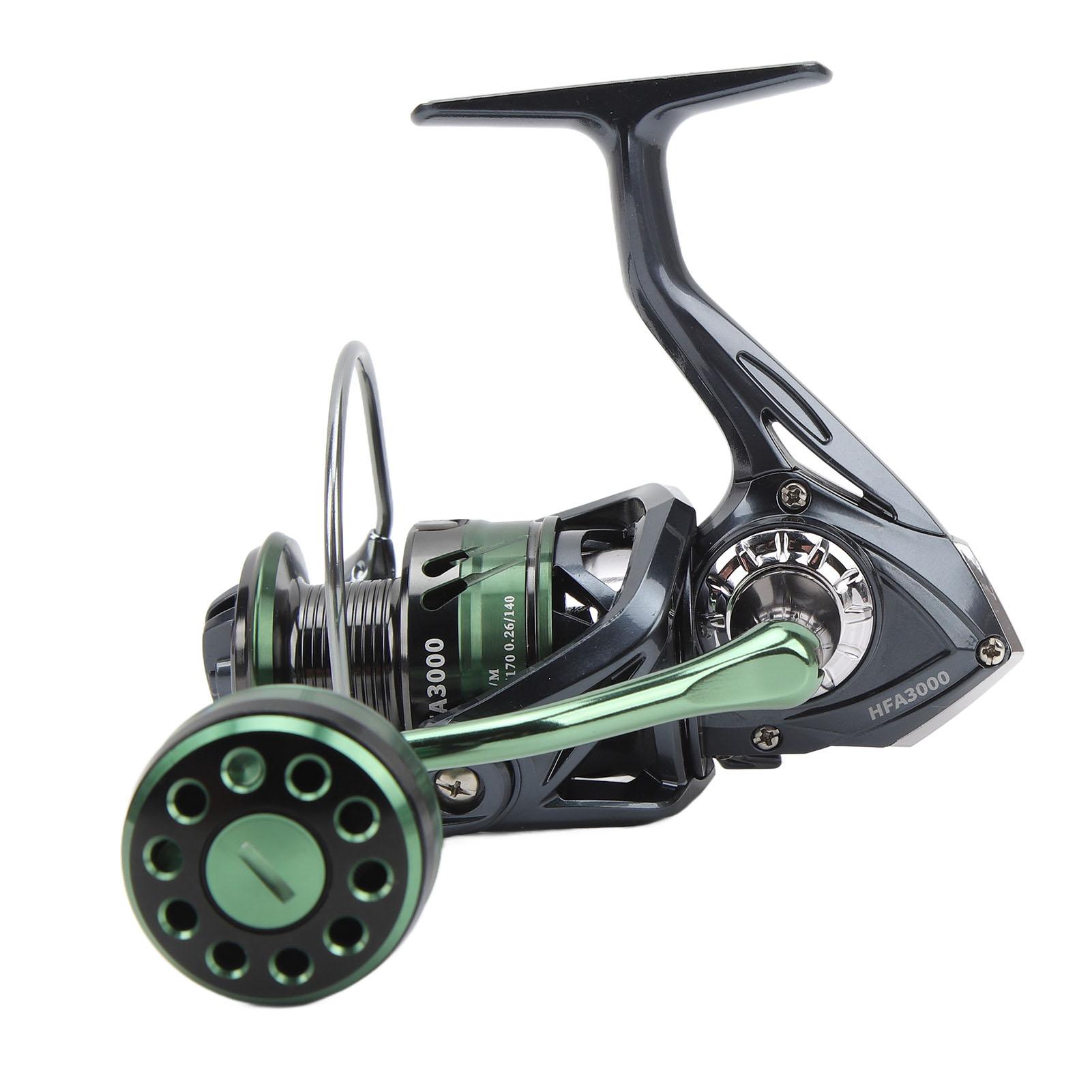 Metal HFA3000 Spinning Reel 13+1BB 5.2:1 Gear Ratio Spinning Fishing Reel with Shallow Line Cup Screw in Rocker Arm