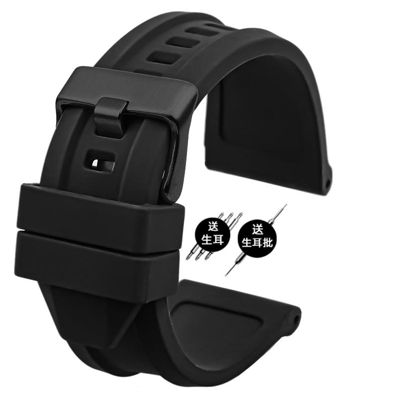 Men Silicone Watchband 24 26mm Accessories Strap Rubber Bracelet Belt Waterproof For Diesel DZ4318 4323 4476 4496 7348 Wristband