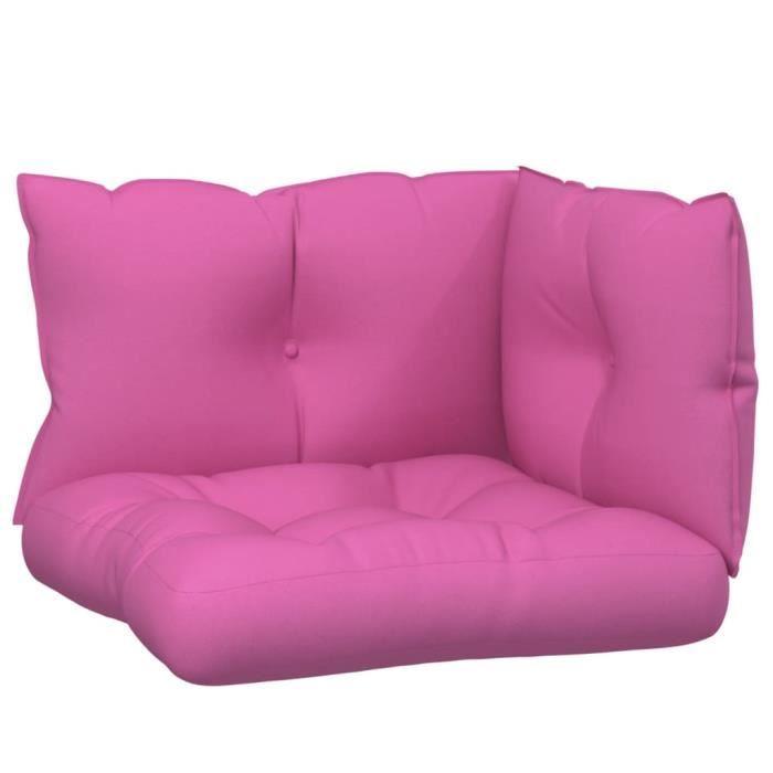 VidaXL Coussins de palette 3 pcs rose tissu Oxford 360876