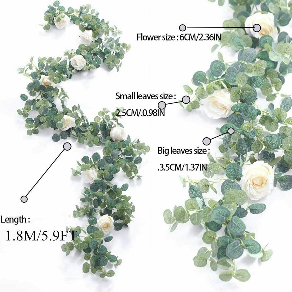 Welcome Sign Ivy Fake Plant Wedding Decoration Garland Home Decro Artificial Flower Rose Vine