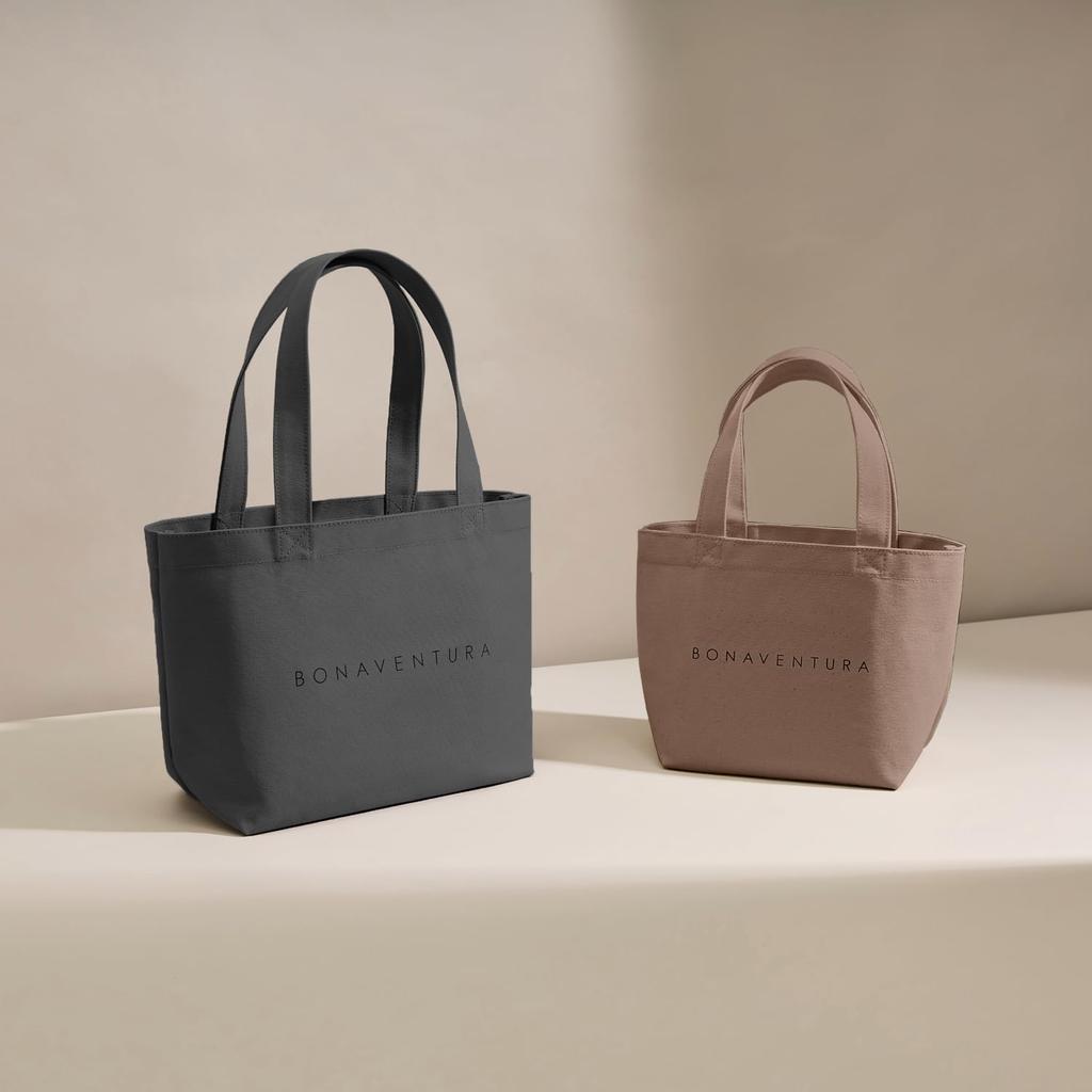 Bonaventura Easy Canvas Tote Bag 4 Sizes To Choose from Eco Bag [BONAVENTURA] (MM Medium) [Light Gray] BCTC2-LG
