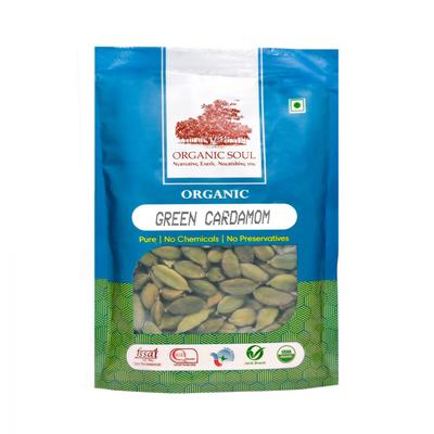 Органічний Зелений Кардамон цільний (50 г), Organic Green Cardamom Whole, Organic Soul