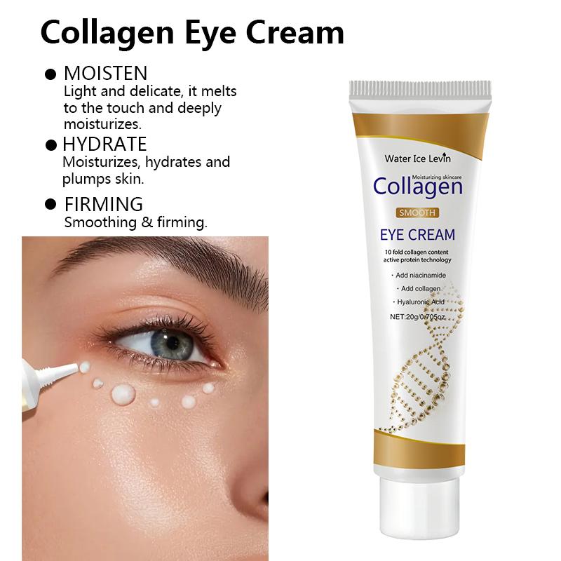 Crema Occhi al Collagene Anti-Età Idratante Rimuove Occhiaie Gonfiore Rassodante Levigante Cura Occhi Niacinamide Acido Ialuronico
