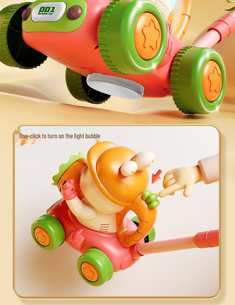 2025 Handheld Automatic Bubble Machine Toy for Kids – Outdoor Push Cart Bubble Blower