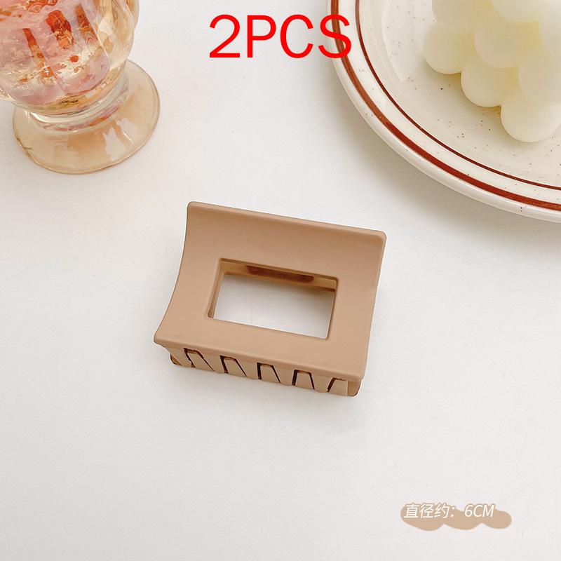 2 ΤΕΜ Premium Σετ Κεφαλών Νέο Γυναικείο Κλιπ Κλιπ Νύχι Μόδας Καφέ Μαύρο Ακρυλικό Μεγάλες Φουρκέτες Claw For Lady Clip Barrette Αξεσουάρ μαλλιών