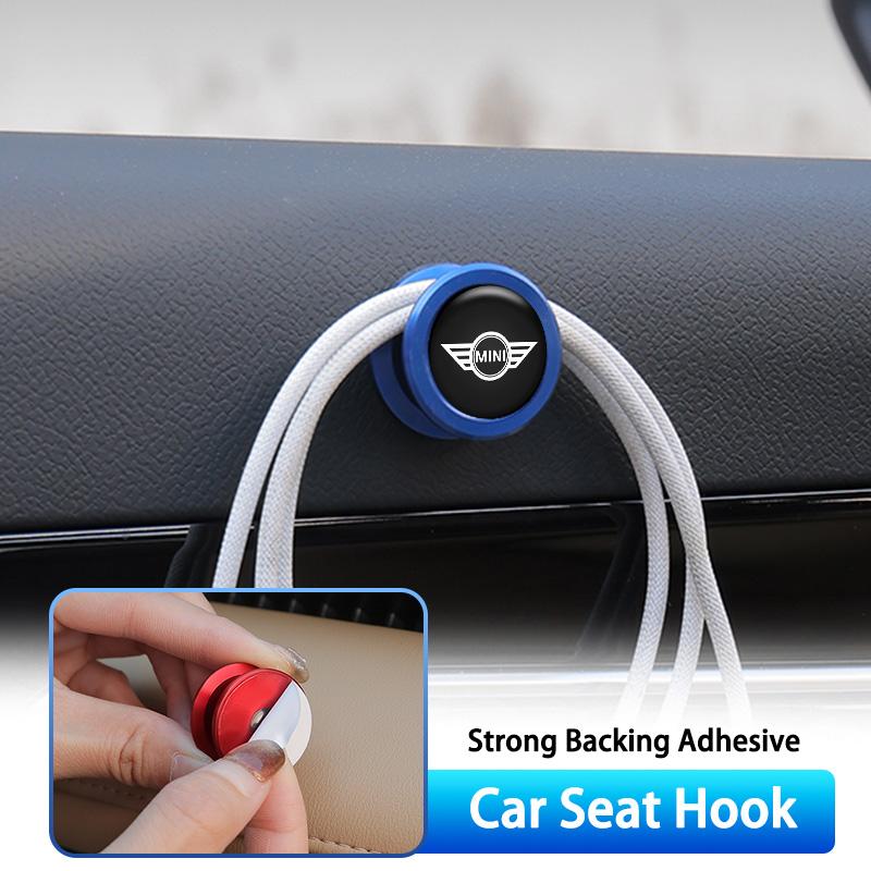 Car Seat Hook Strong Backing Adhesive Storage Holder Sticker For BMW Mini Cooper R50 R53 R55 R56 R60 R61 F54 F55 F56 F60 Clubman djpxh44