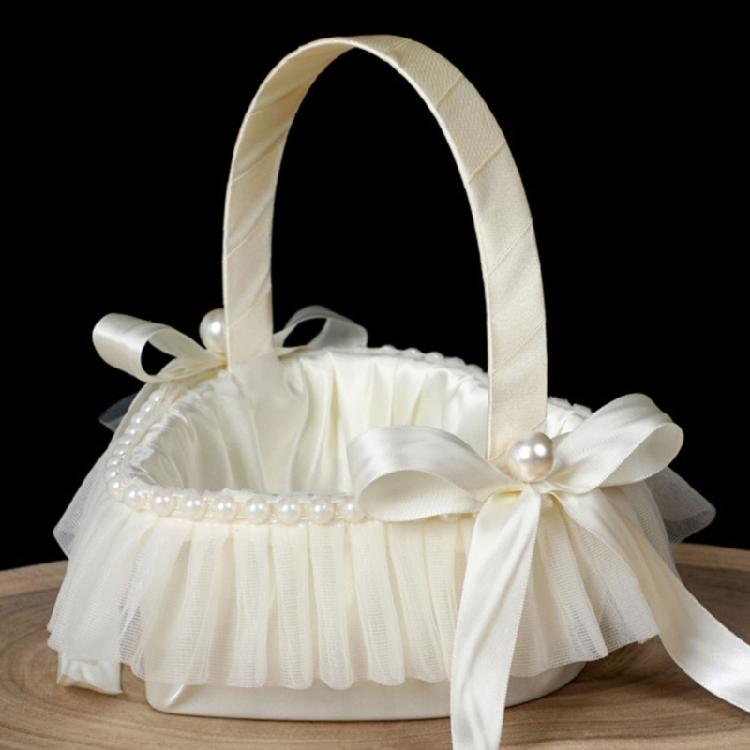 Wedding Baskets for Flower Girls Bridesmaid Anniversary Ceremony Candy Basket