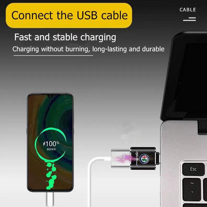 For Alfa Romeo Car Type-C To USB 3.0 Interface Mini Converter Charging Adapter For Alfa Romeo Giulietta Mito Giulia Stelvio 147CC5